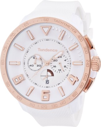 Tendence Gulliver Sport Unisex Quartz Watch with White Dial Analogue Display and White Plastic or PU Strap TT560002