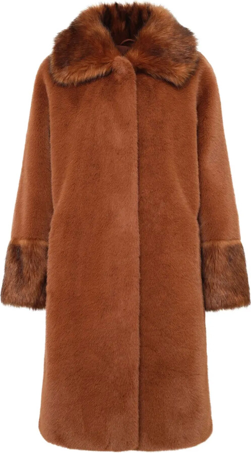 Unreal Fur Timeless faux-fur-trim coat