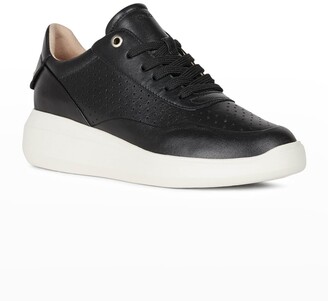 Geox Rubidia Perforated Leather Low-Top Sneakers - ShopStyle