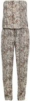Thumbnail for your product : Heidi Klein Strapless Snake-print Voile Jumpsuit