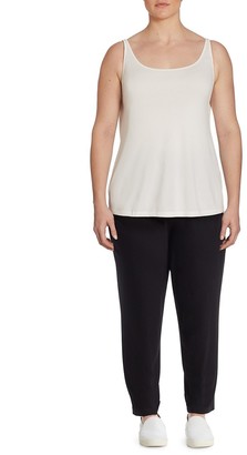 Eileen Fisher, Plus Size System Slouchy Slim Jersey Ankle Pants