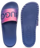 Thumbnail for your product : HUGO BOSS Degrade-effect slides in rubber with logo details