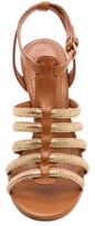 Thumbnail for your product : Tory Burch Charlene Metallic Caged Sandals