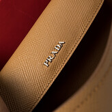 Thumbnail for your product : Prada Tan Saffiano Cuir Leather Double Turn Lock Top Handle Bag