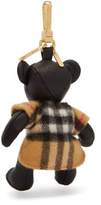 Thumbnail for your product : Burberry Thomas Bear Leather And Cashmere Key Ring - Womens - Brown Multi