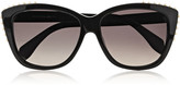 Thumbnail for your product : Alexander McQueen Studded cat eye acetate sunglasses