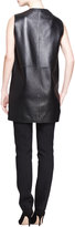Thumbnail for your product : The Row Sleeveless Leather Pocket Tunic