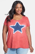 Thumbnail for your product : Allen Allen 'Star' Tee (Plus Size)