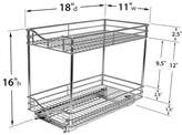 Thumbnail for your product : Lynk Professional® Pull Out Double Drawer - 2 Tier Sliding Cabinet Organizer 11"w x 18"d