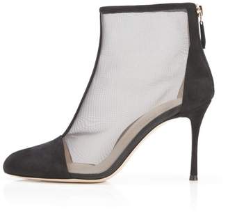 Marion Parke Dolby | Suede Mesh Stiletto Bootie