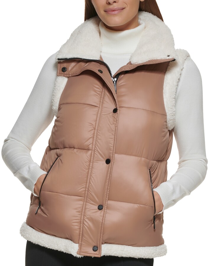 Calvin Klein Sherpa Lined Puffer Vest - ShopStyle