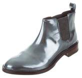 Thumbnail for your product : Brunello Cucinelli Metallic Leather Chelsea Boots w/ Tags blue Metallic Leather Chelsea Boots w/ Tags