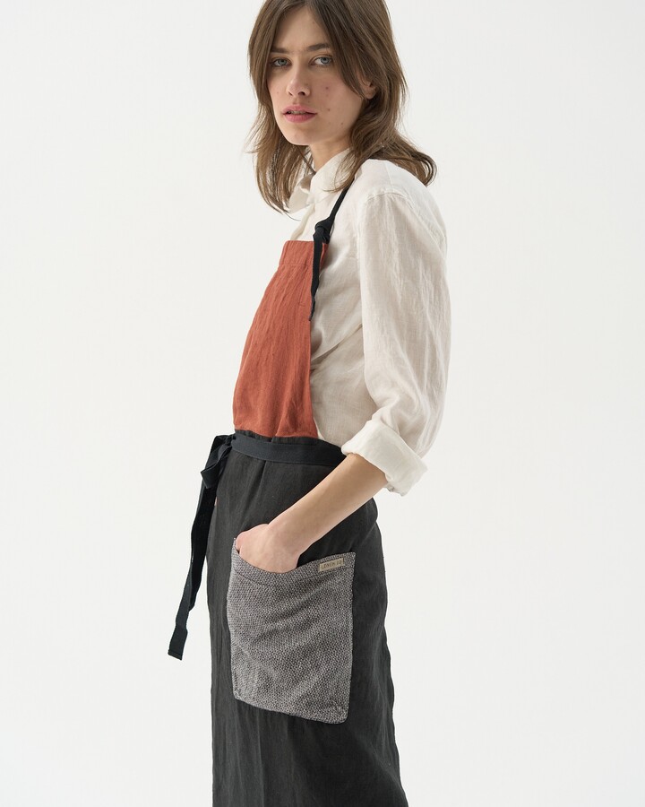 Etsy Christmas Gift, Linen Apron With Pockets, Barista Apron, Sustainable Gardening Linen Pinafore, Cooking Pottery Copenhagen