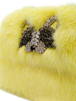 Thumbnail for your product : Ermanno Scervino rhinestone embellished fur clutch