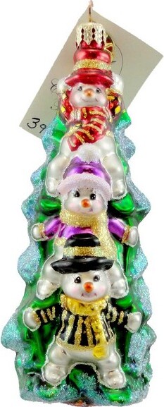 Christopher Radko ChristopherRadko5.5InchSnowStackedSbkChristmasTreeOrnament,ChristmasSnowmenTree(1PC)