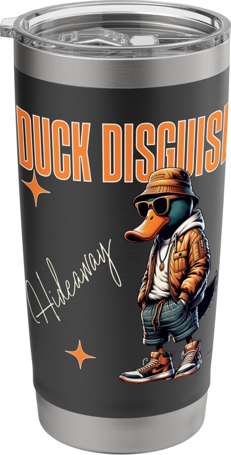 Stylish Camouflage Duck Character Humor Vibes Duck Disguise Urban Streetstyle Hidden Identity Look Stainless Steel Insulated Tumbler
