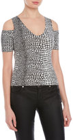 Thumbnail for your product : Necessary Objects Cold Shoulder Textured Knit Top