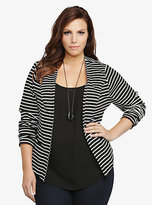 Thumbnail for your product : Torrid Striped Open-Front Blazer