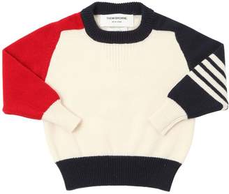 Thom Browne Knitted Cashmere Sweater W/ Stripes