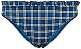 Thumbnail for your product : Ganni Checked low-rise bikini bottoms