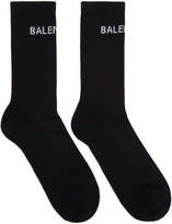 Thumbnail for your product : Balenciaga Black Logo Tennis Socks