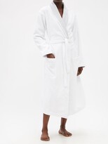 Thumbnail for your product : Brunello Cucinelli Jersey-trim Cotton-terry Bathrobe - White