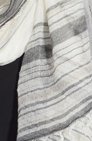 Thumbnail for your product : Halogen Border Stripe Crinkle Cashmere Scarf