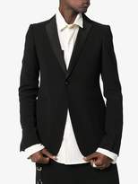 Thumbnail for your product : Rick Owens single breasted woven wool blend blazer