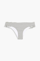 Thumbnail for your product : CASA RAKI Olivia ruffled striped stretch-ECONYL low-rise bikini briefs