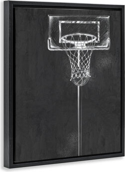 Hokku Designs Basketball Dunk Score Floating Frame design by Kim Allen