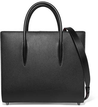 Christian Louboutin Paloma Large Textured And Patent-leather Tote - Black