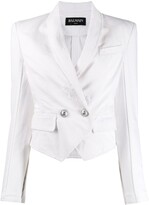 Thumbnail for your product : Balmain Double-Breasted Cropped Blazer