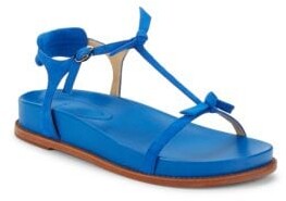 Alexandre Birman Women's Slim Clarita Suede Platform T-Strap Sandals