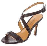 Thumbnail for your product : Santoni Crocodile Ankle Strap Sandals