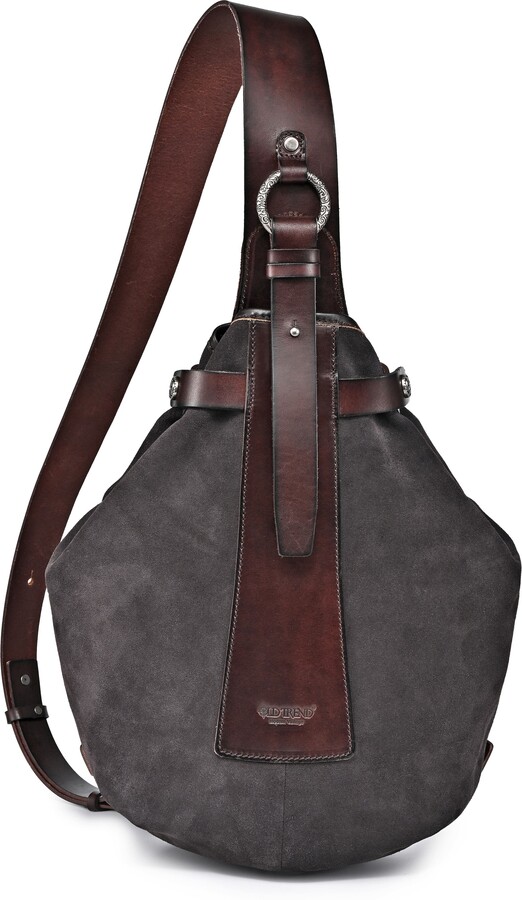 Old Trend Daisy Leather Trim Sling Bag