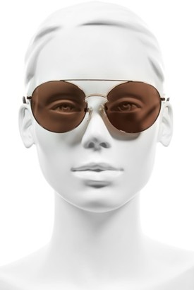 Valentino Women's 55Mm Aviator Sunglasses - Shiny Rose Gold