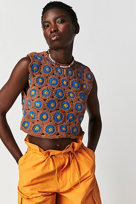 free people crochet crop top