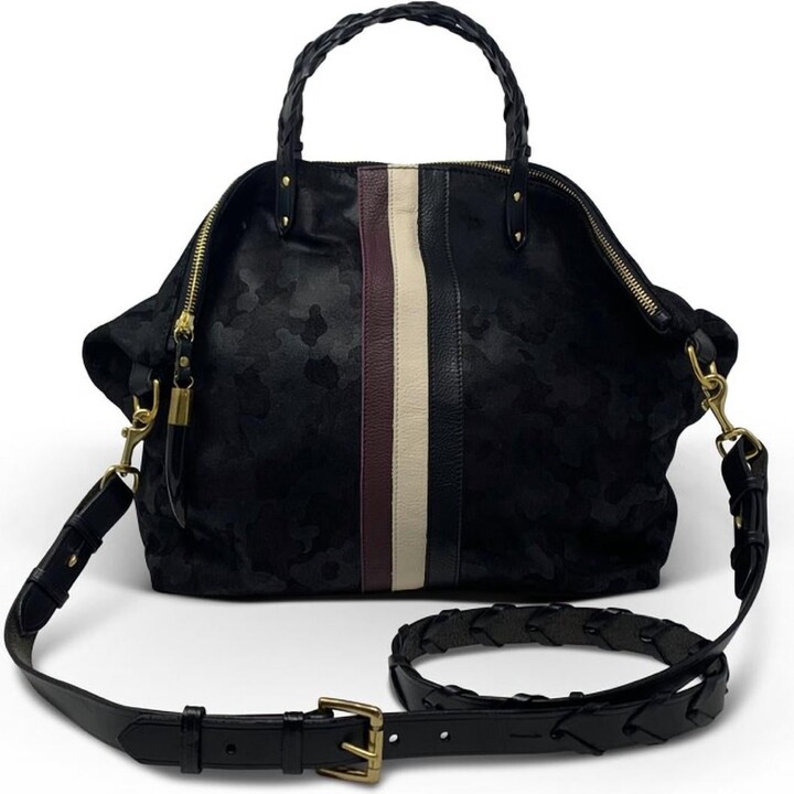 Kempton & Co. Holdall Suede Camo Crossbody in Black ShopStyle