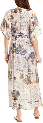 Taj By Sabrina Crippa Pleated Silk Maxi Skirt