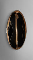 Thumbnail for your product : Burberry Medium Metallic Leather Hobo Bag