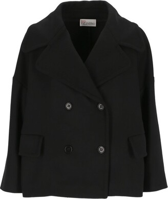 RED Valentino Double-Breasted Long-Sleeved Coat