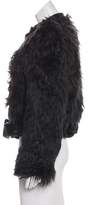Thumbnail for your product : Band Of Outsiders Faux Fur Moto Jacket