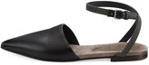 Thumbnail for your product : Brunello Cucinelli Monili Ankle-Wrap Pointed-Toe Flat, Black
