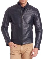 Thumbnail for your product : Pal Zileri Long Sleeve Leather Jacket