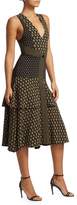 Thumbnail for your product : Proenza Schouler Printed V-Neck Crepe A-Line Dress