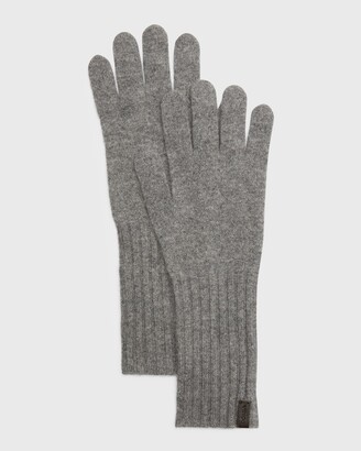 Gentry Portofino Cashmere Gloves in Light Grey Grey Womens Accessories Gloves 