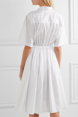 Kenzo Embellished Cotton-poplin Shirt Dress - White