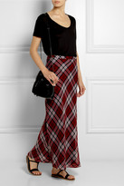 Thumbnail for your product : MICHAEL Michael Kors Plaid silk-voile maxi skirt
