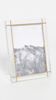 Tizo Design Lucite Frame with Brass Inlay