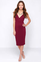 Thumbnail for your product : Glamorous Hot Blooded Burgundy Bodycon Dress